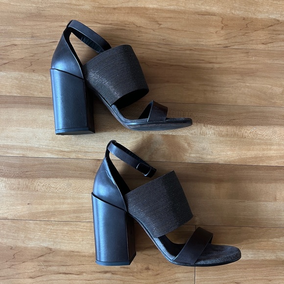 Brunello Cucinelli leather block heel sandals - Picture 6 of 13